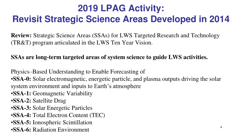 2019 lpag activity