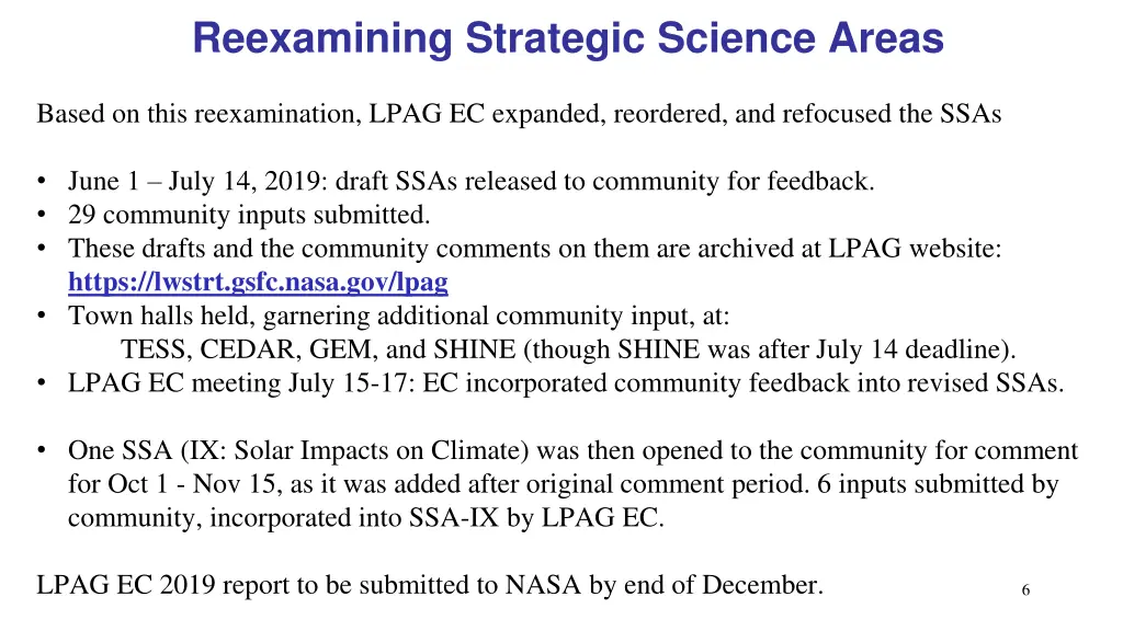 reexamining strategic science areas 1