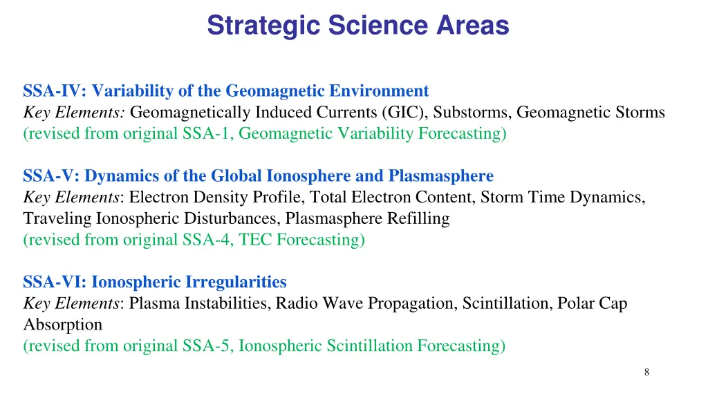 strategic science areas 1