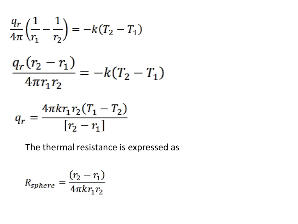 the thermal resistance is expressed as