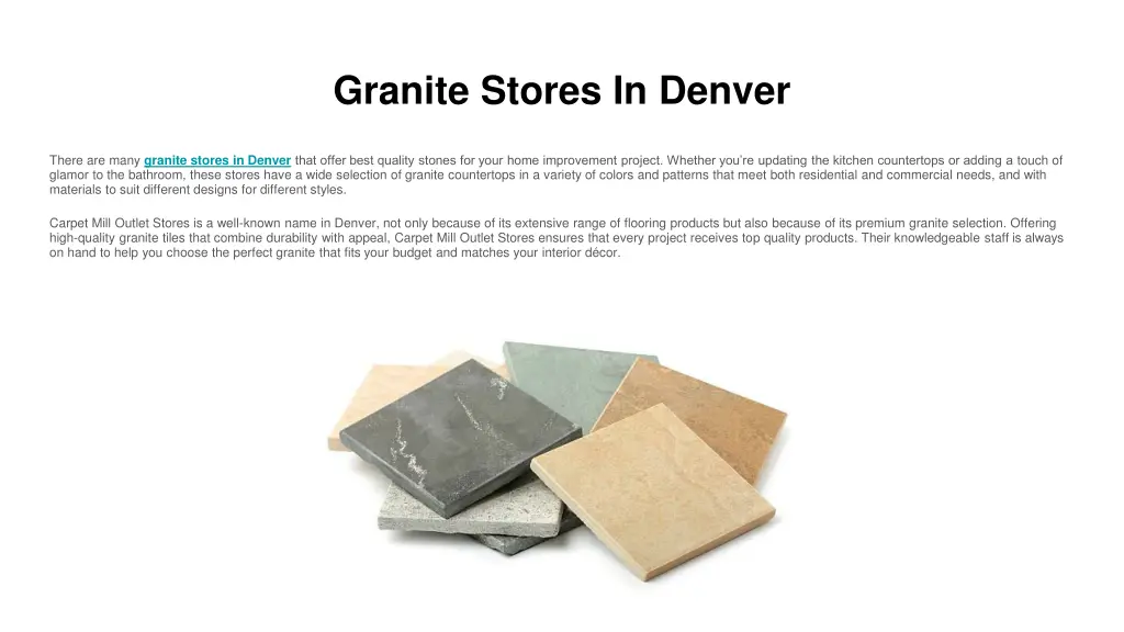 granite stores in denver