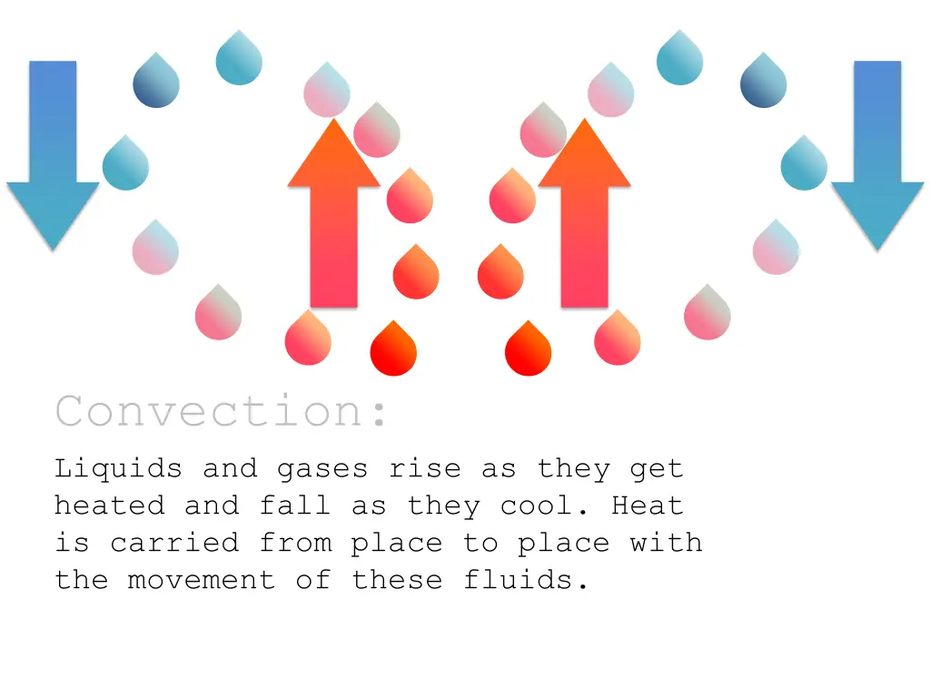 convection liquids and gases rise as they