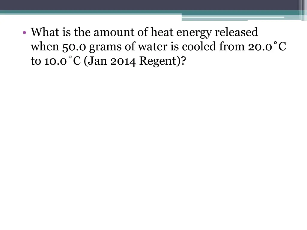 what is the amount of heat energy released when