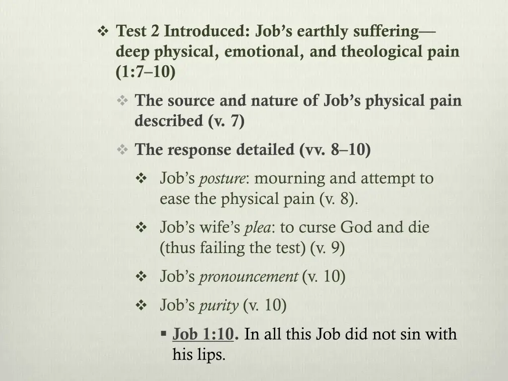 test 2 introduced job s earthly suffering deep 1