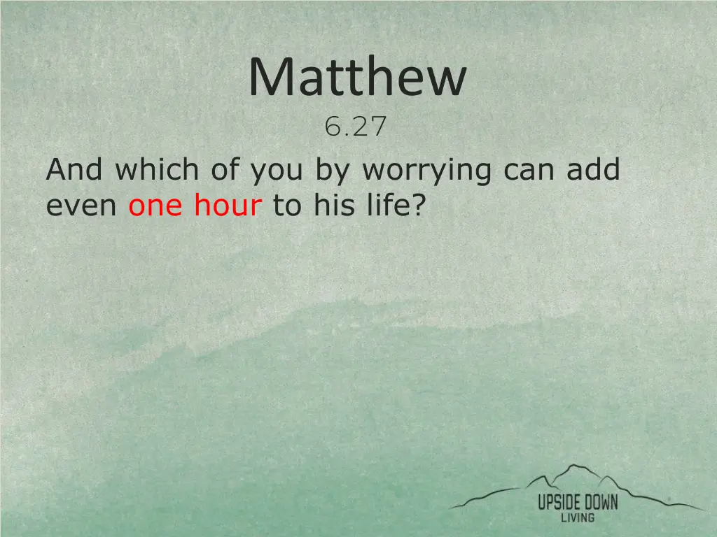 matthew 6 27