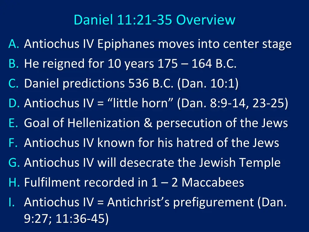 daniel 11 21 35 overview