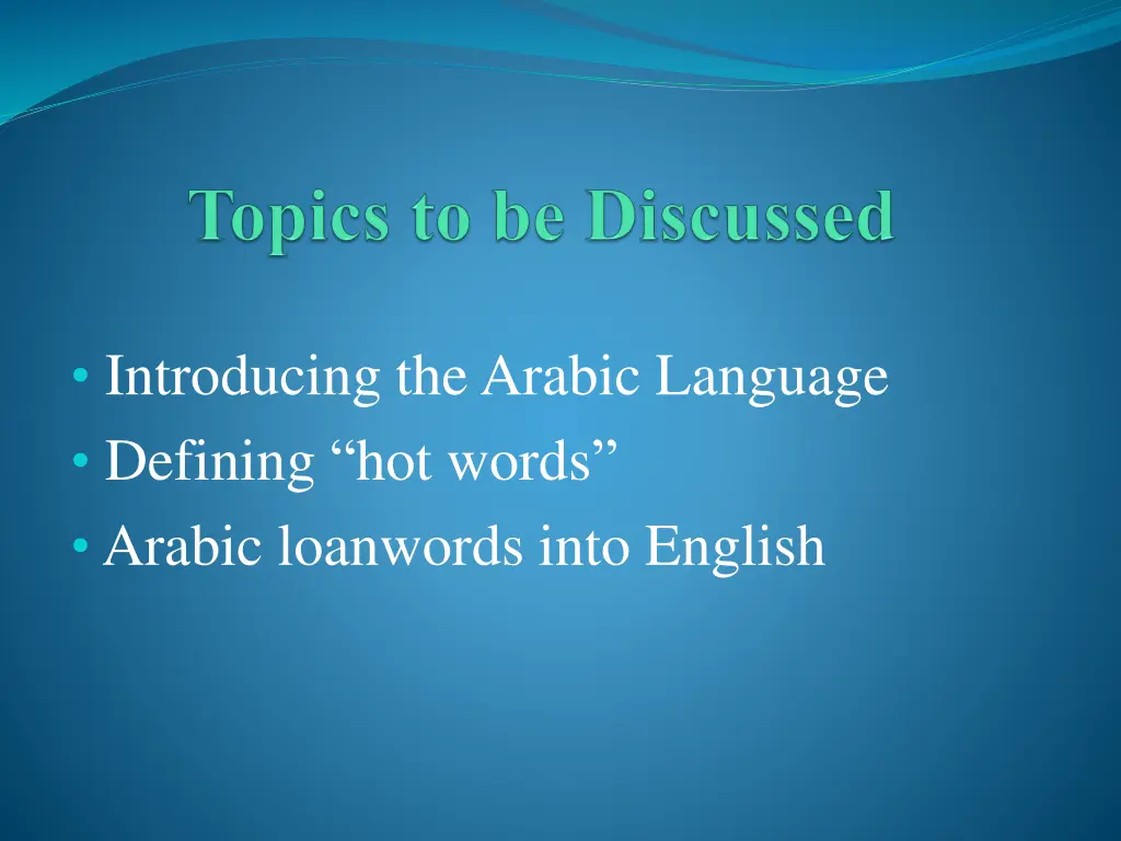 introducing the arabic language defining