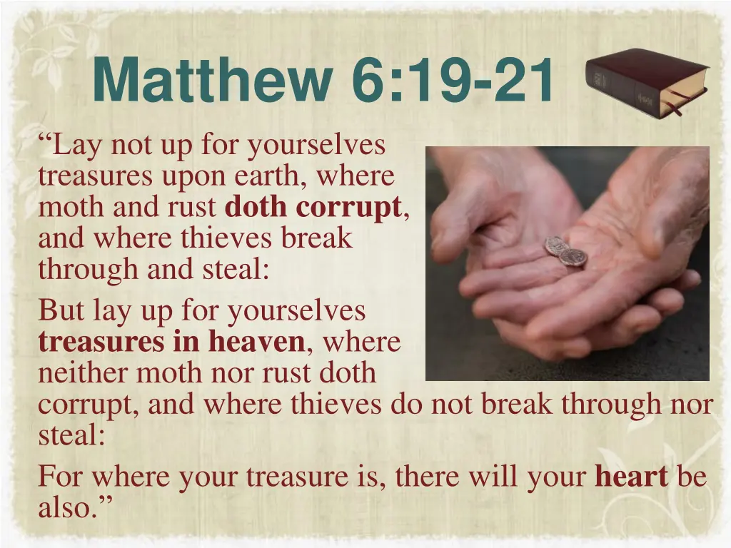 matthew 6 19 21 lay not up for yourselves