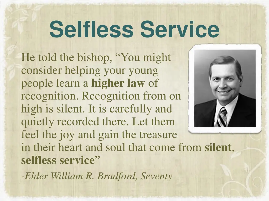 selfless service