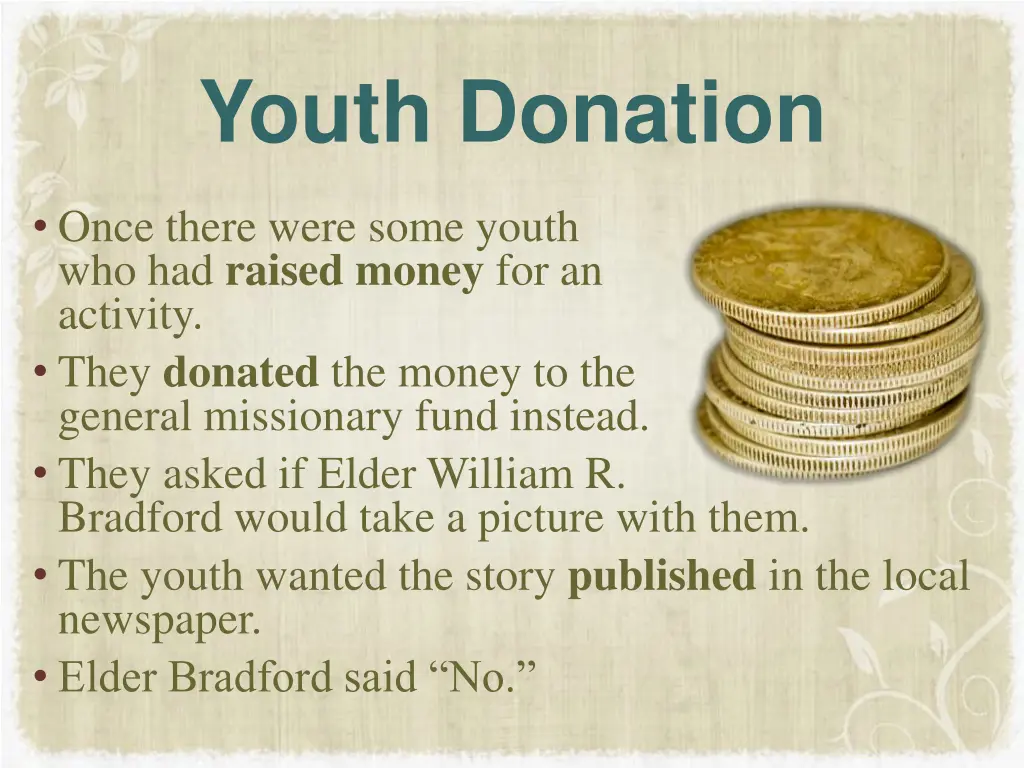 youth donation