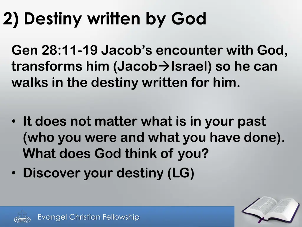 2 destiny written by god