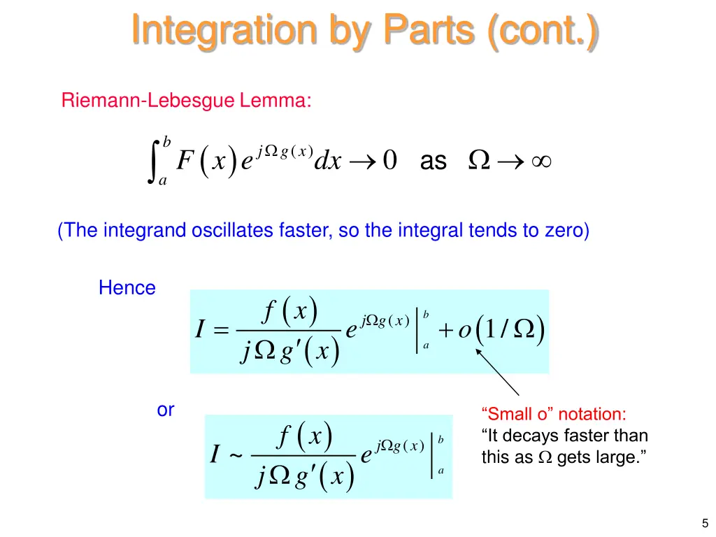 integration by parts cont