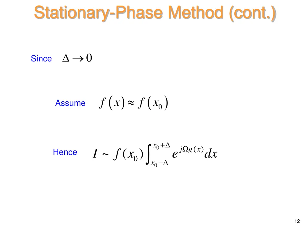 stationary phase method cont 4