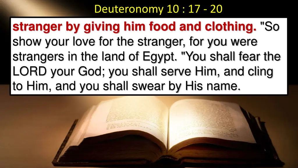 deuteronomy 10 17 20 1