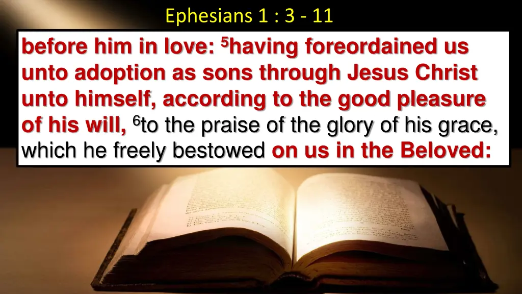 ephesians 1 3 11 7