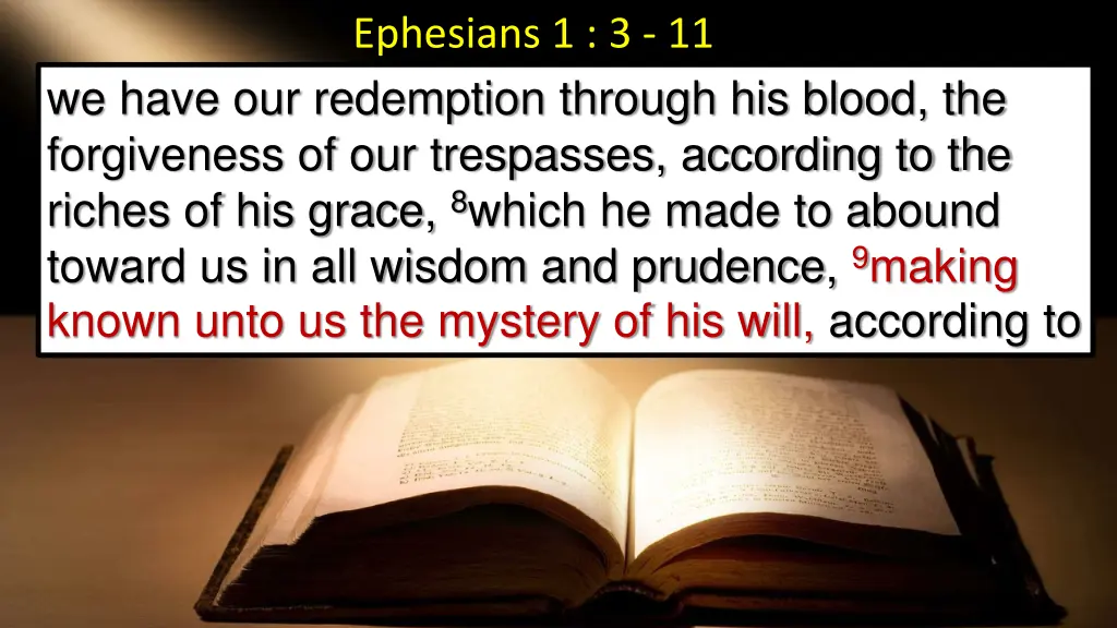 ephesians 1 3 11 8