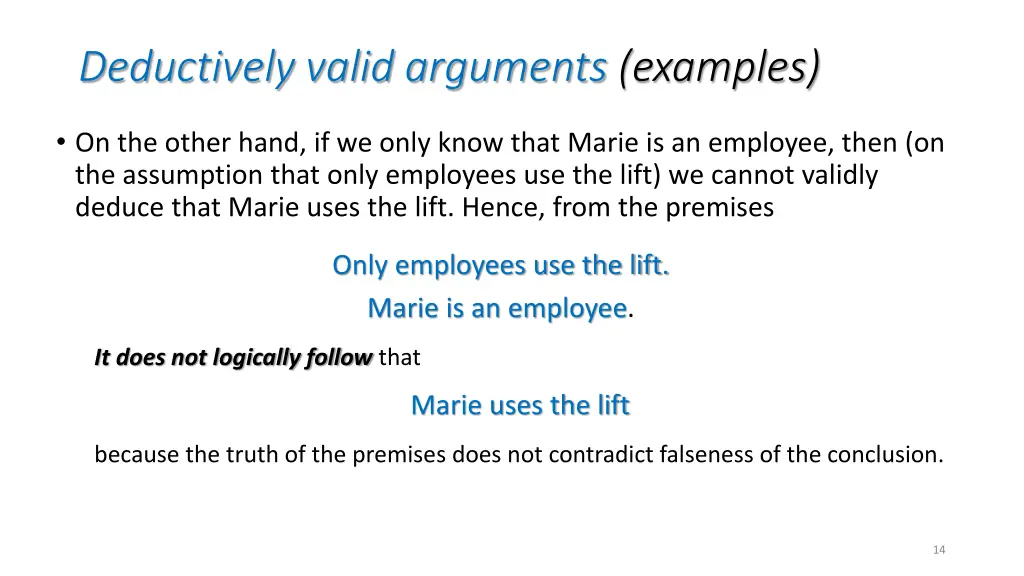 deductively valid arguments examples 1