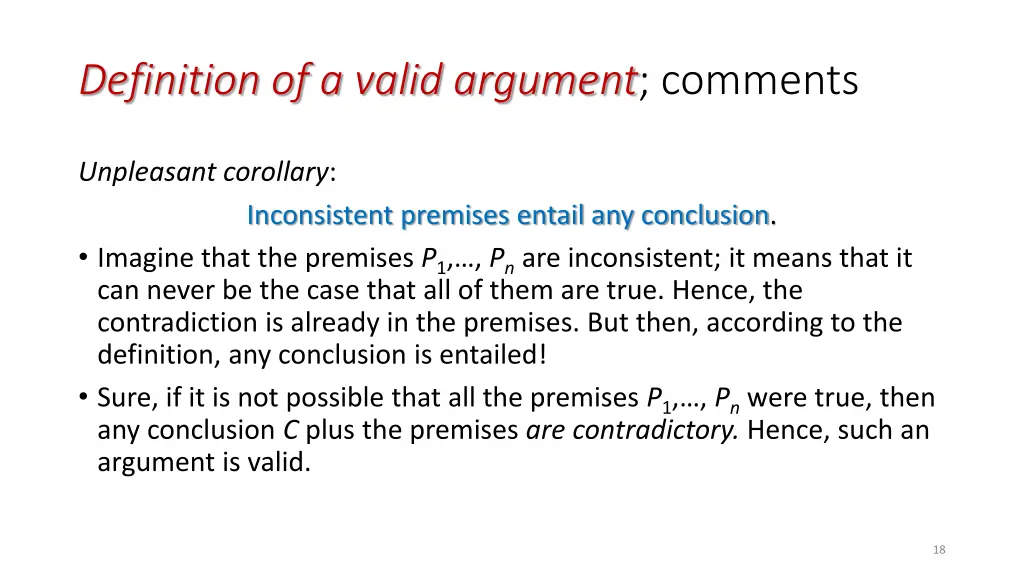 definition of a valid argument comments 1