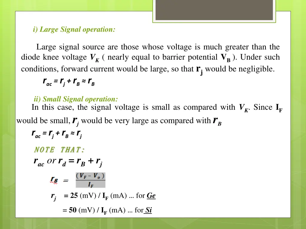 i large signal operation