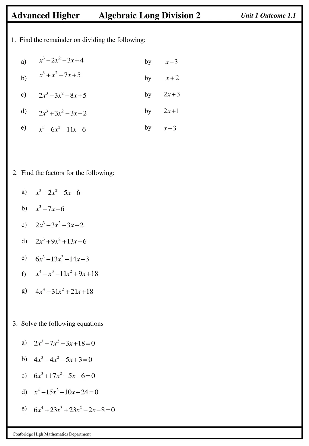 advanced higher 2