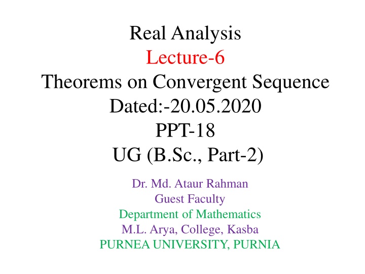 real analysis lecture 6