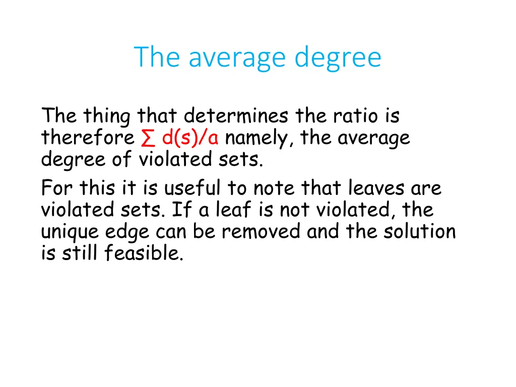 the average degree