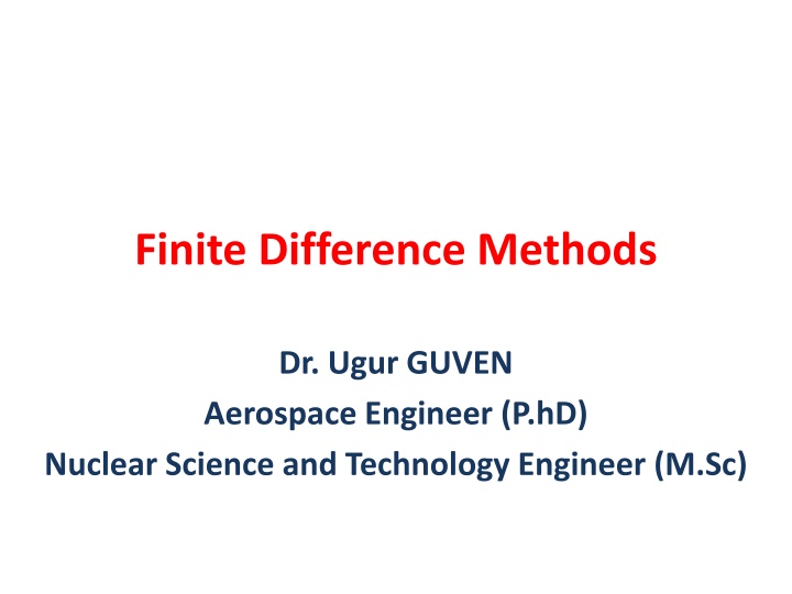 finite difference methods