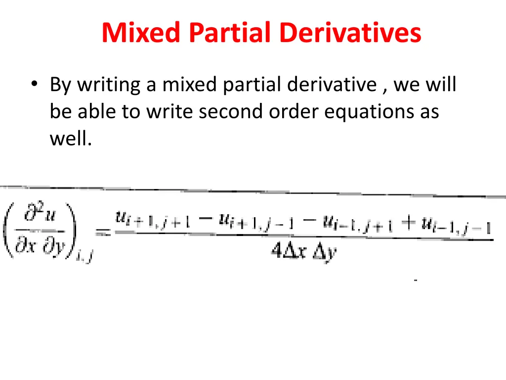 mixed partial derivatives