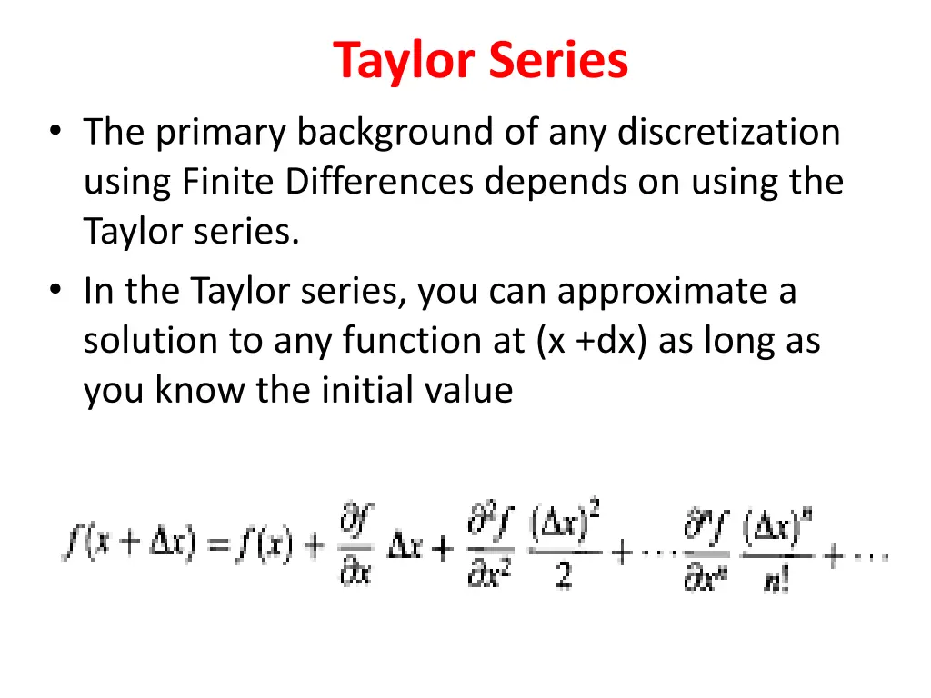 taylor series