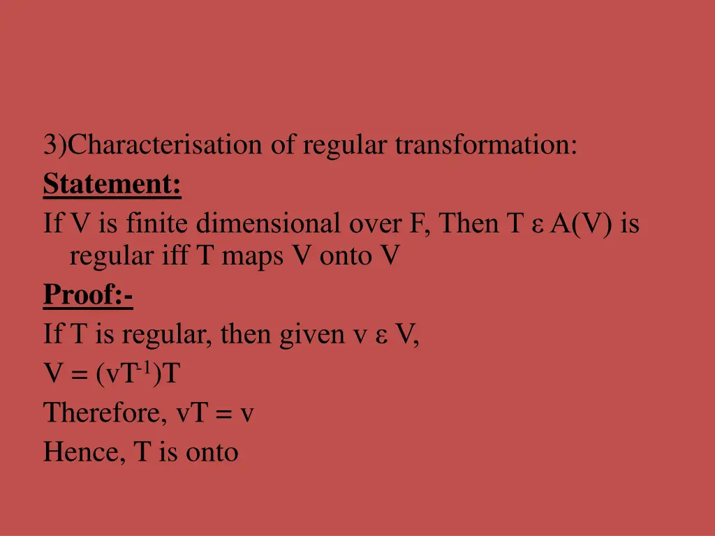 3 characterisation of regular transformation