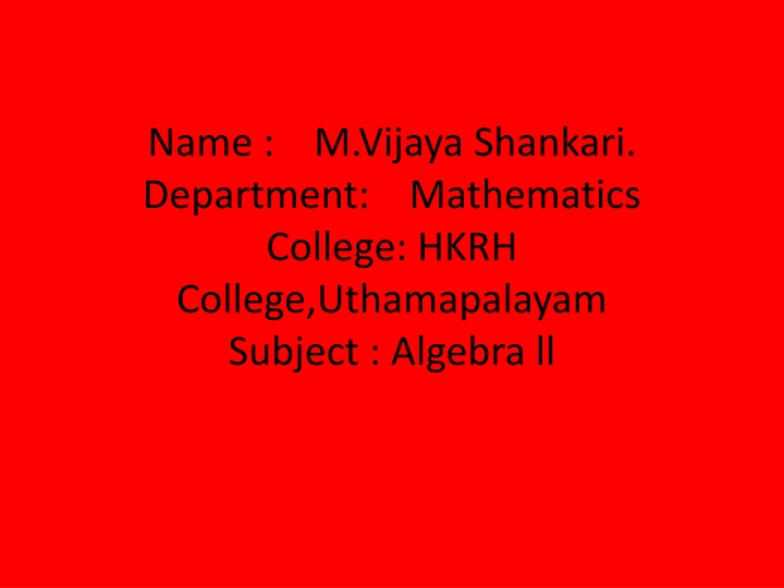 name m vijaya shankari department mathematics