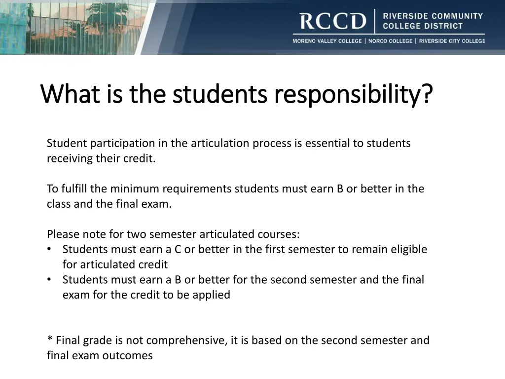 what is the students responsibility what