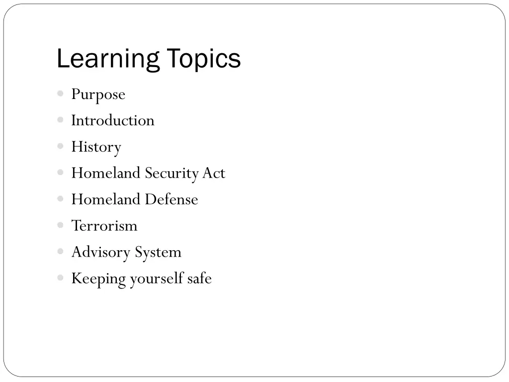 learning topics