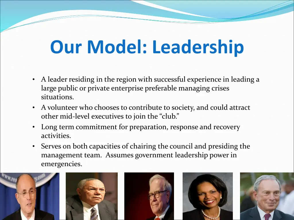 our model leadership