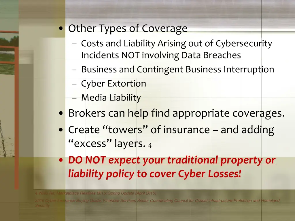 other types of coverage costs and liability