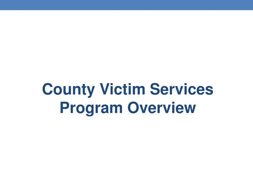 county victim services program overview