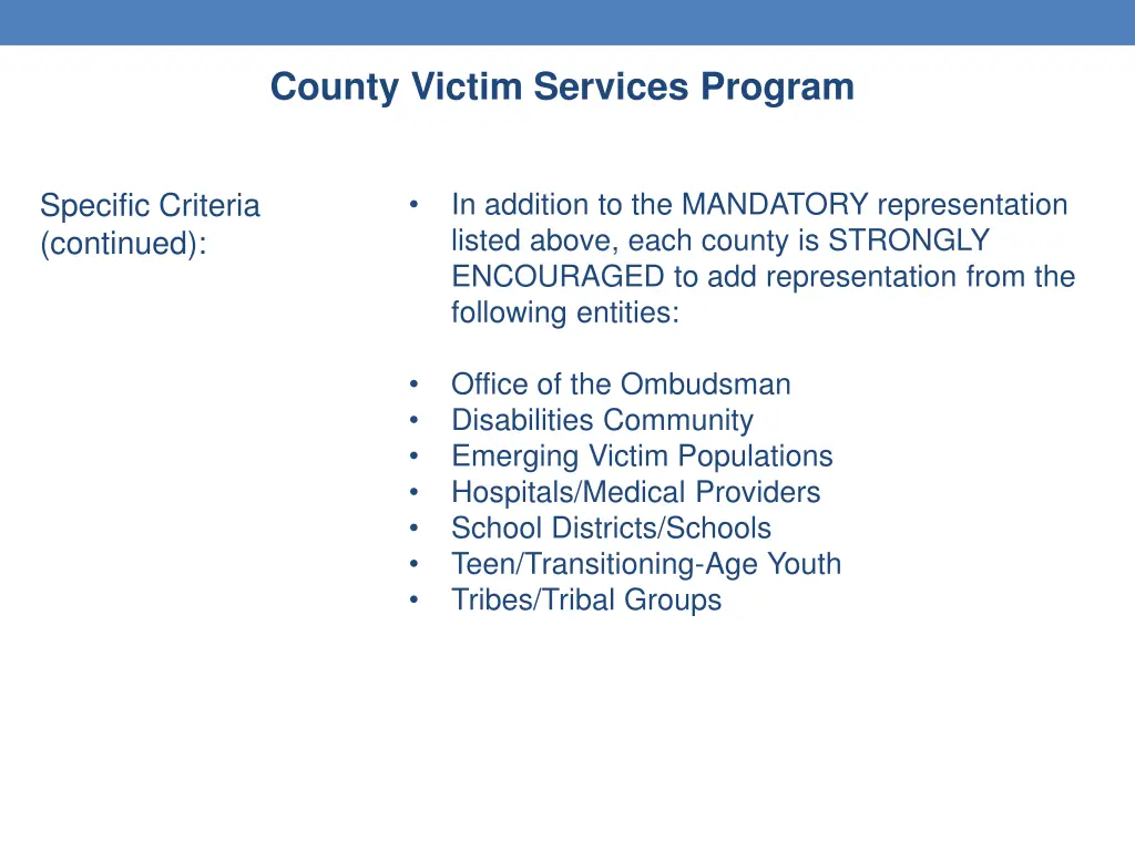 county victim services program p or as a stand 4