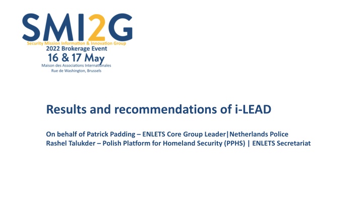 results and recommendations of i lead