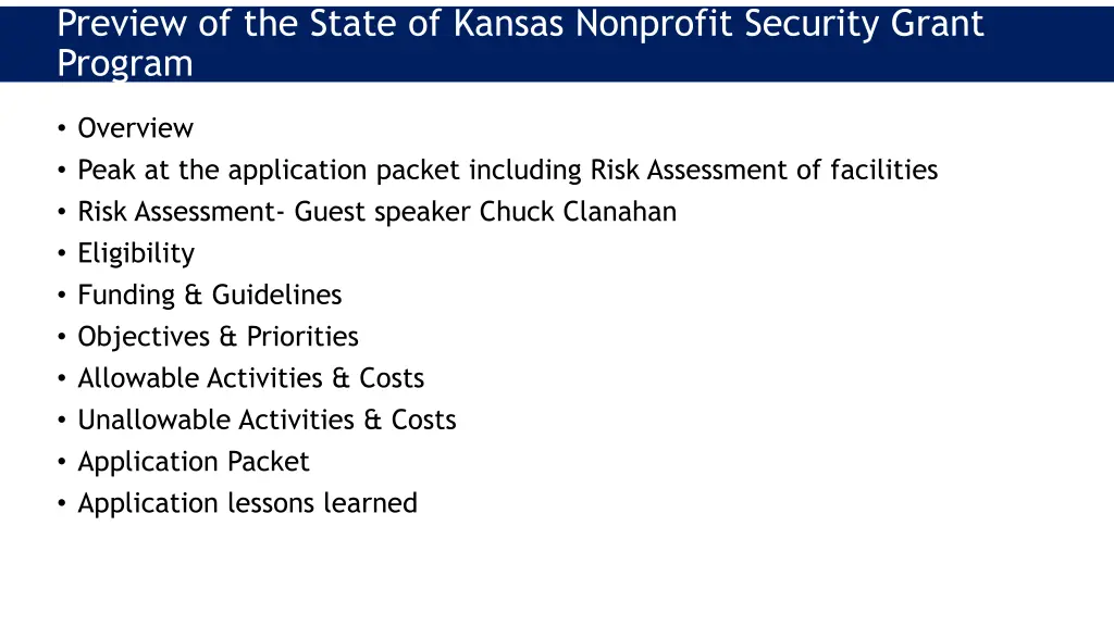 preview of the state of kansas nonprofit security