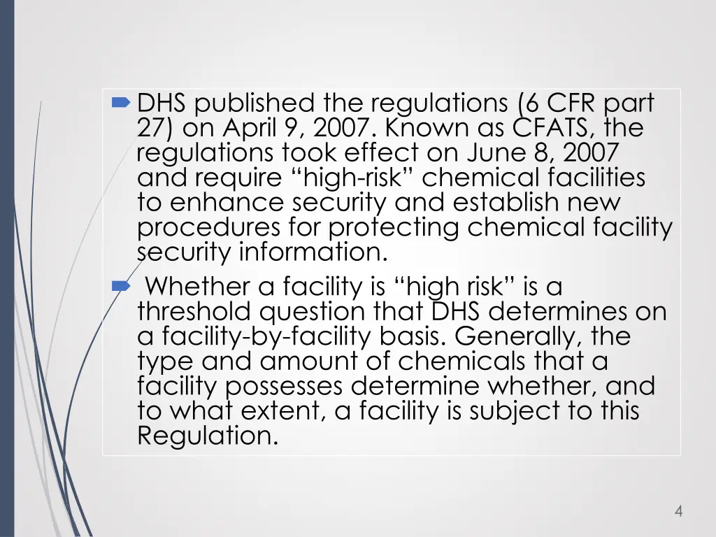 dhs published the regulations 6 cfr part