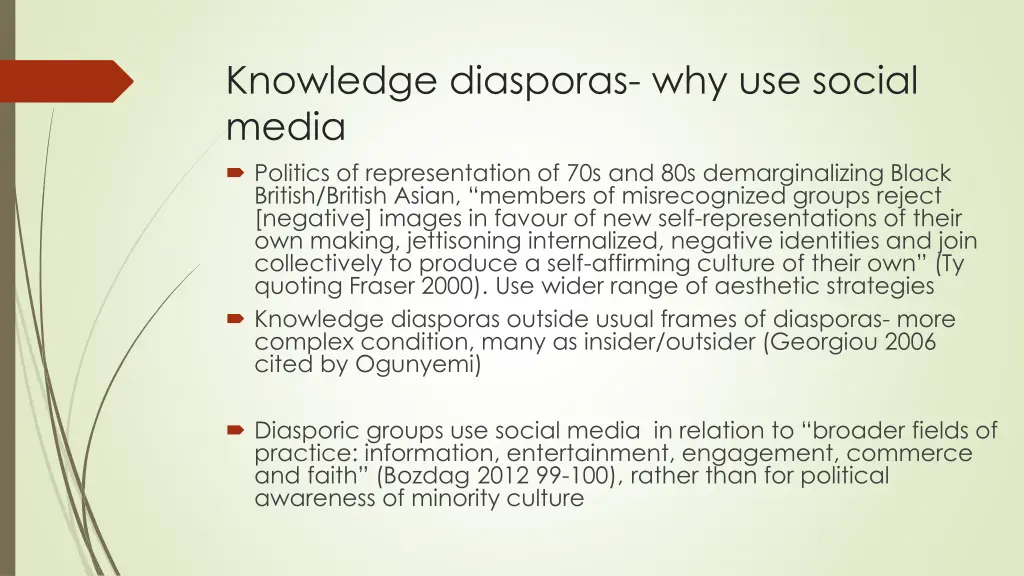 knowledge diasporas why use social media politics