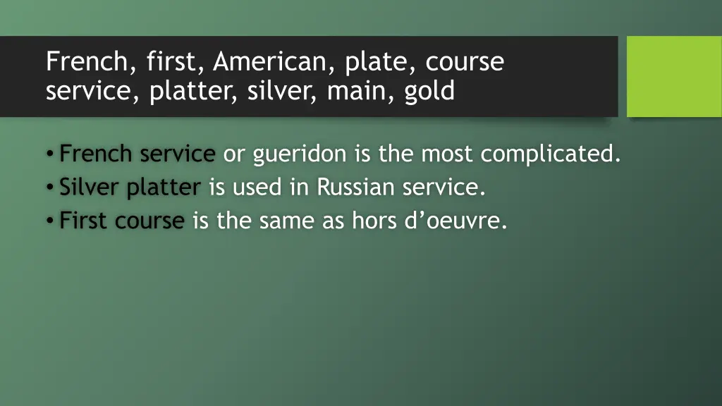 french first american plate course service 1