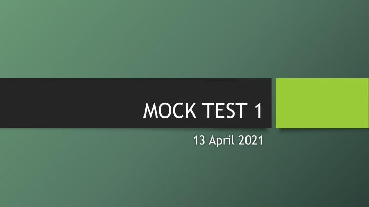 mock test 1