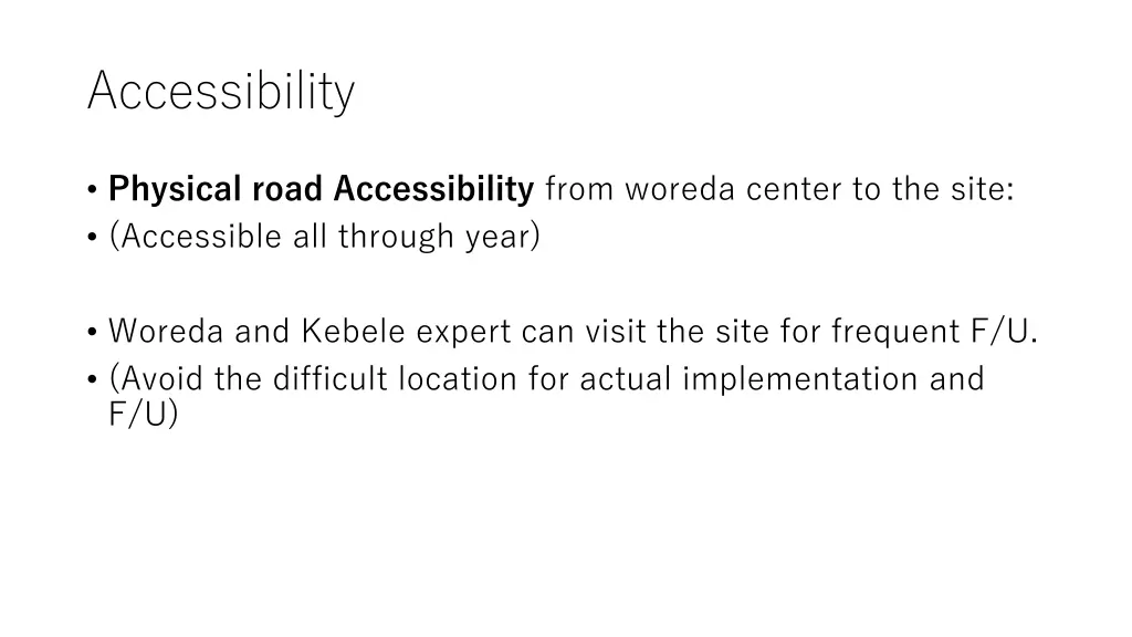 accessibility