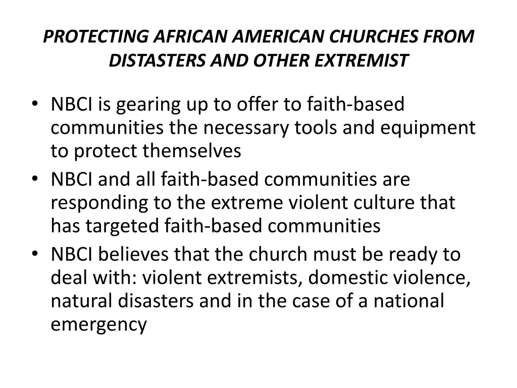 protecting african american churches from