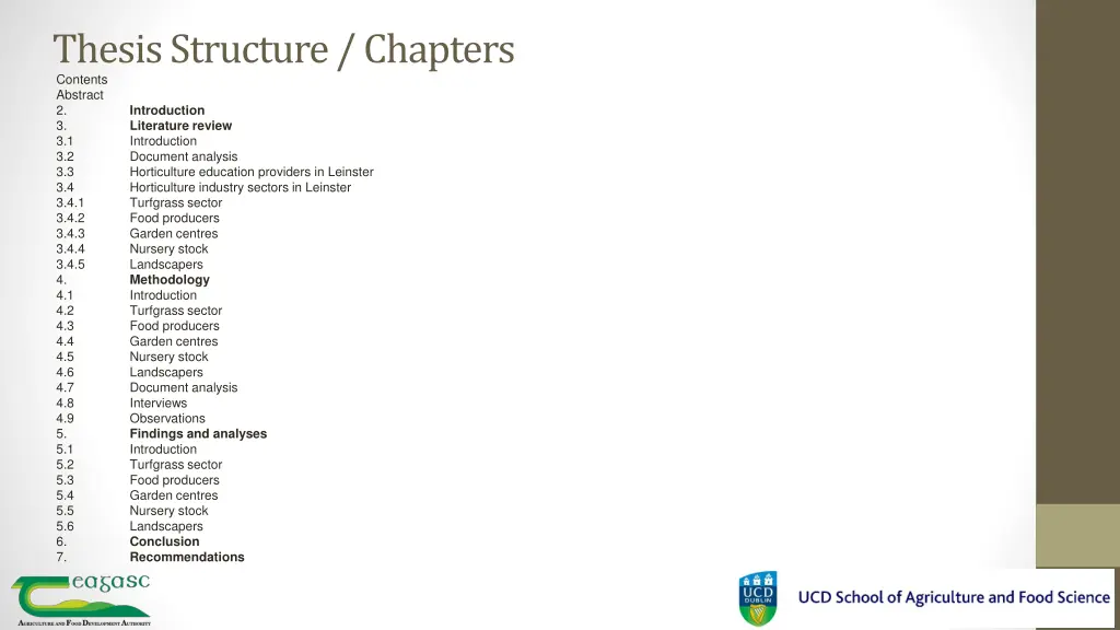 thesis structure chapters contents abstract