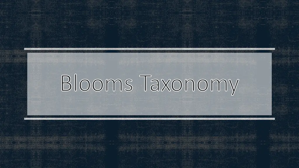 how can bloom s taxonomy help you as a student