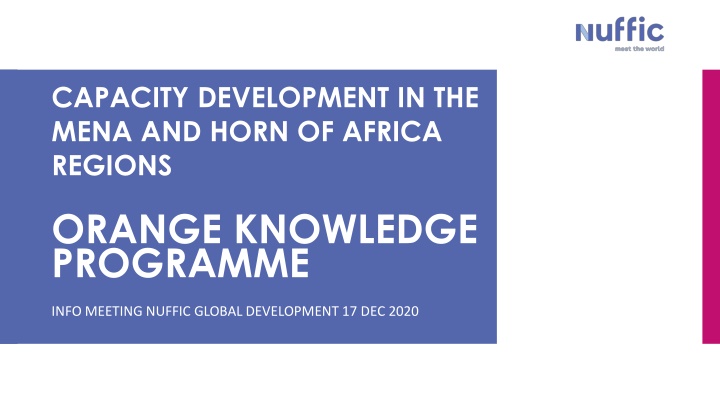 capacity development in the mena and horn