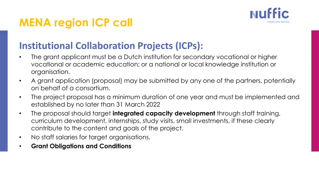 mena region icp call