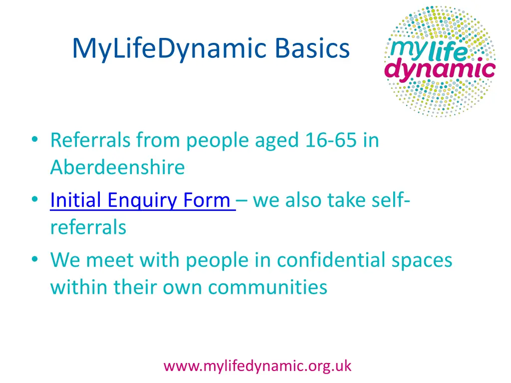 mylifedynamic basics